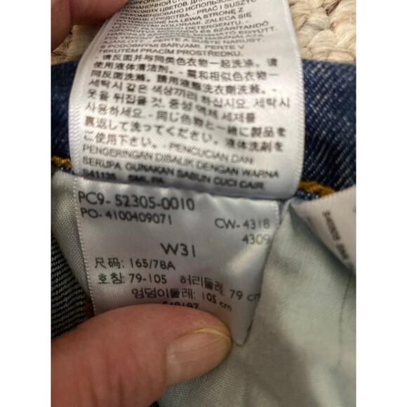 31 Levi's High-Rise Button Fly Wedgie Skinny Raw Hem - Picture 10 of 11